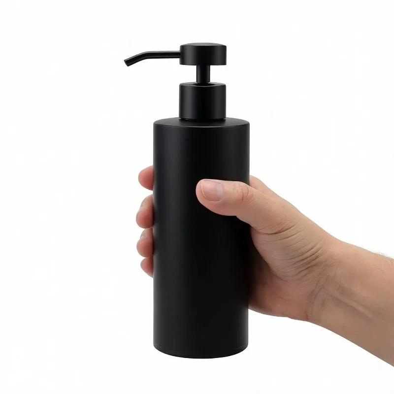 Stainless steel hand sanitizer bottle kitchen bathroom countertop sink soap dispenser
