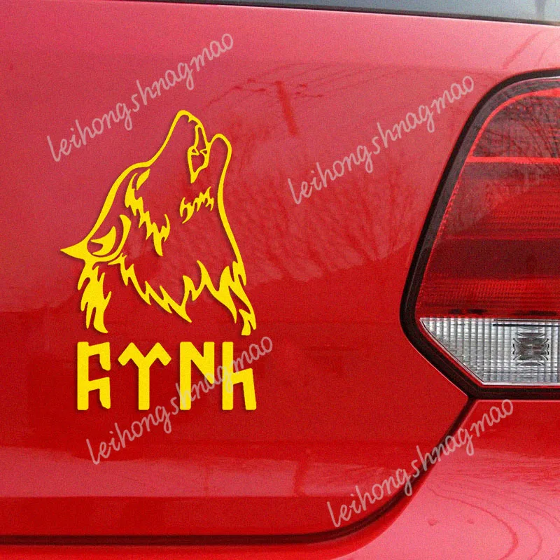 Whl # مضحك عواء الذئب Türkiye سيارة ملصق سيارة دراجة نارية دفتر المضيف الديكور الخارجي ملصق حائط من الفينيل مقاوم للماء