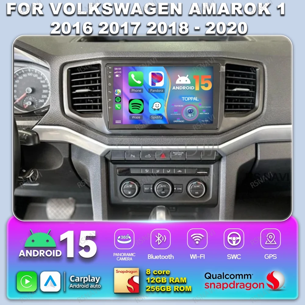 

Car Radio Android 15 Car Radio For Volkswagen Amarok 1 2016 2017 2018 2019 - 2020 Systems Qualcomm IPS Wireless 5G WIFI DVD DSP