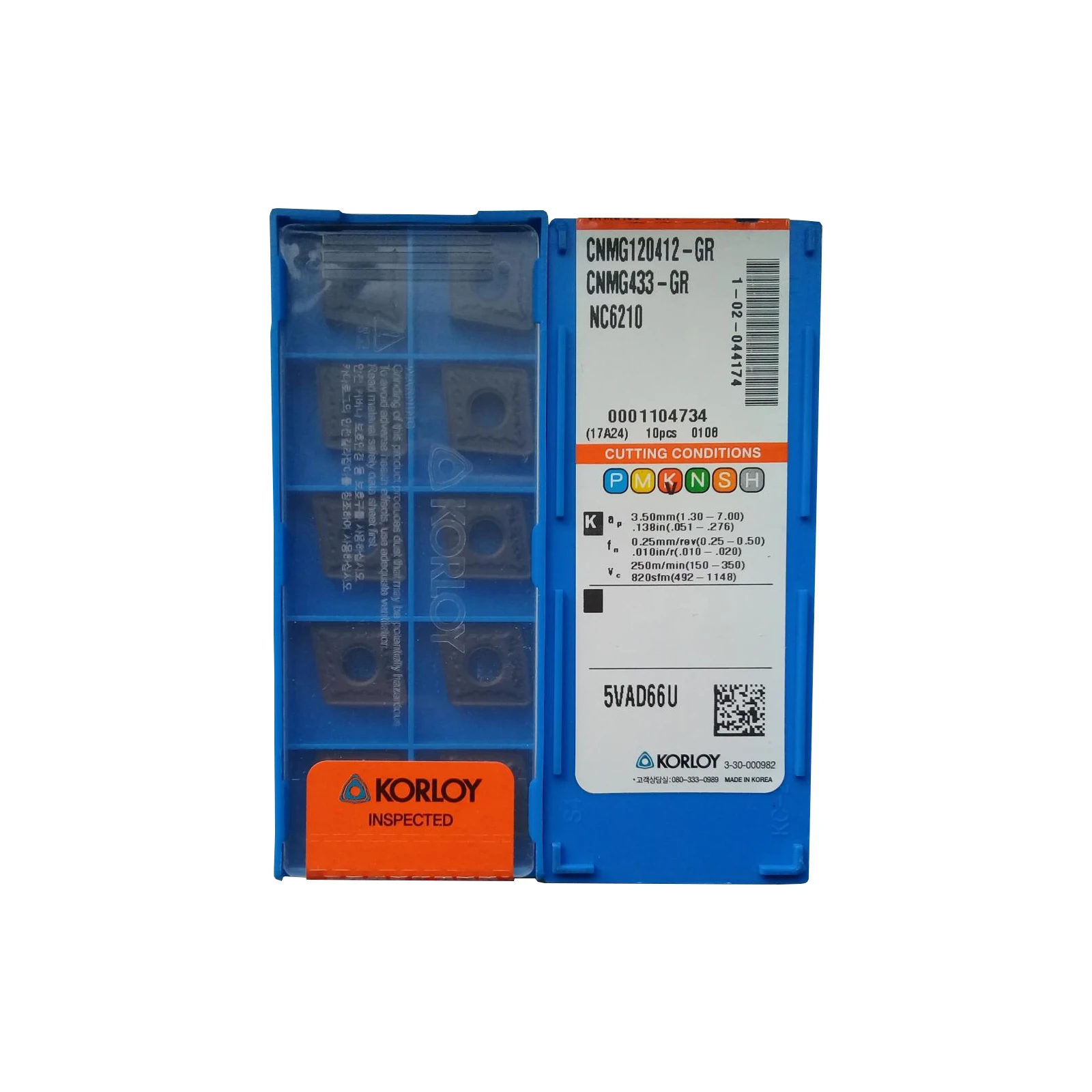 

100% Original CNMG Series CNC Lathe Inserts: CNMG120416/120408/160612/160608 GR NC3030 High-Quality Turning Tools