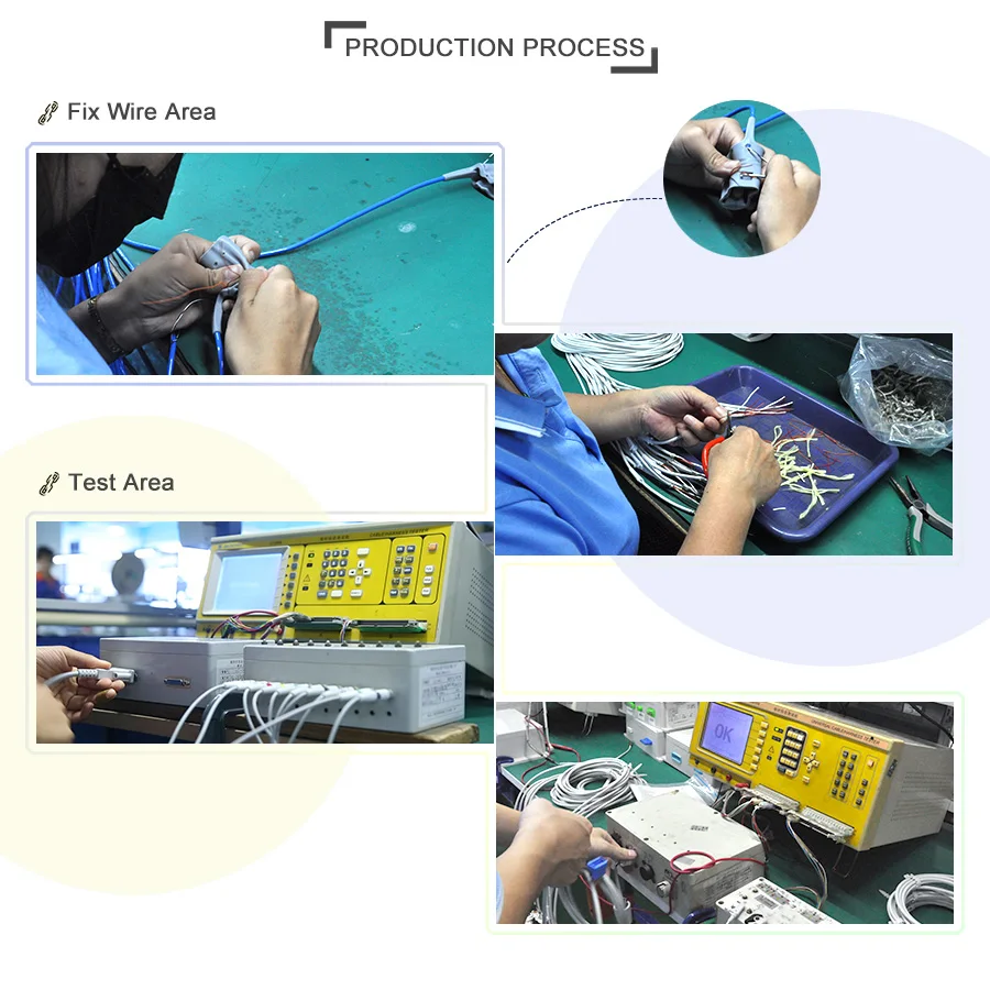 멀티 링크 ECG 트렁크 케이블, 16 핀, Drager용 spo2 ecg 온도 프로브에 적합