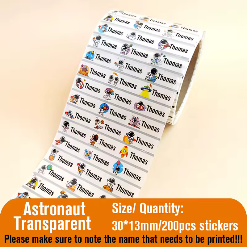 Custom Name Tag Sticker Waterproof Kawaii Stickers Decals Personalized First Name Label for Children School Stationery Bottle - Image 19