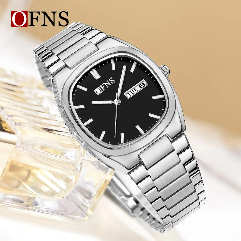 2025 Fashionable OFNS New 1566 Business Women's Quartz Watch Waterproof Double Calendar Night Light Luxury Women's Quartz Watch