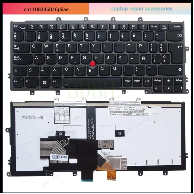 Teclado para portátil LENOVO (EE. UU./España/Brasil/Turquía/Francia/Reino Unido) para Thinkpad X240 X240S X240I X230S X270 X250 X260 X260S A275 X240S