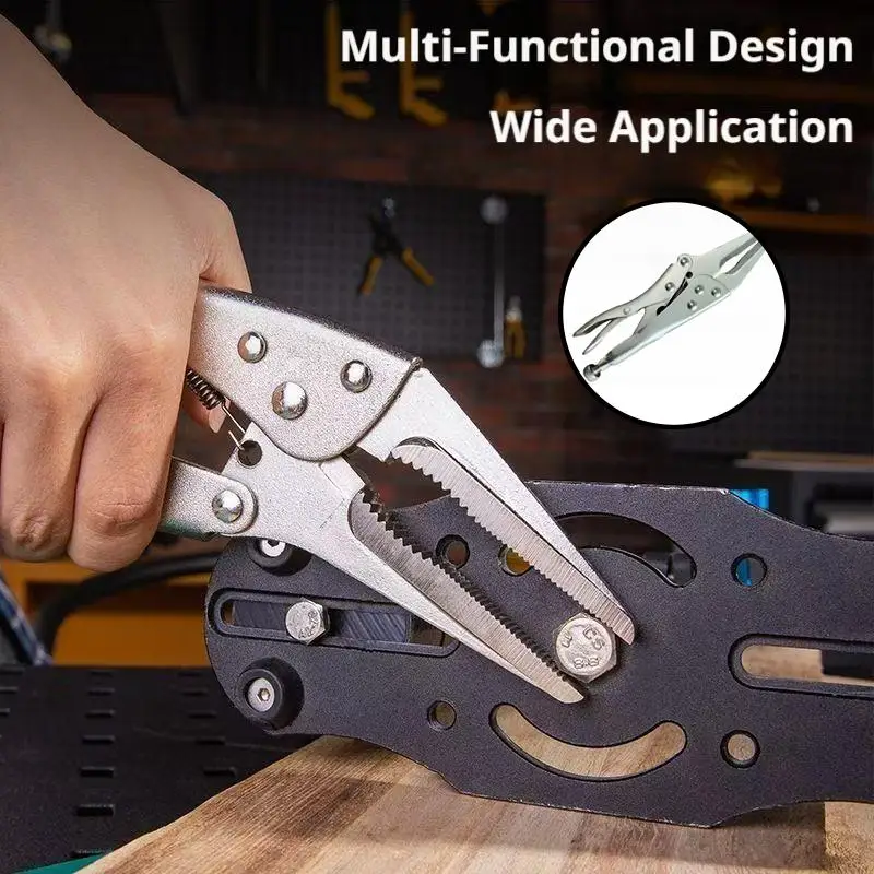 6.5/9-Inches Heavy-Duty Mini Sharp-Nose Pliers Compact & Sturdy Metal Clamping Tool Adjustable Height Non-Slip Grip 2026 New