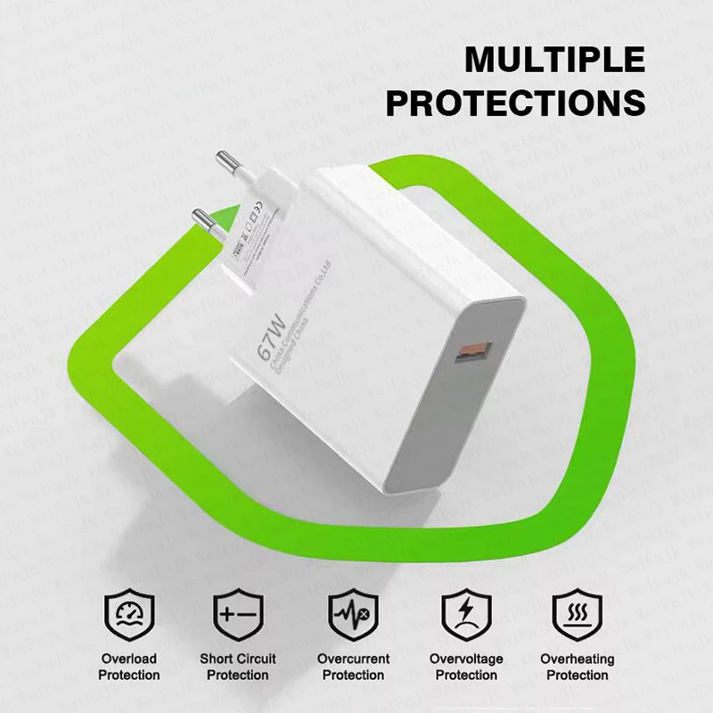 67W GaN Original USB Type C Quick Charger For Xiaomi 14 13 12 Ultra Redmi Samsung S24 S23 Oneplus POCO Turbo Fast Charging Cable