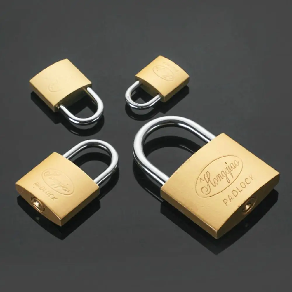 Mini Copper Padlock Small Locks for Travel Suitcase Luggage Case Locker Home Improvement Hardware  Include 3Keys High Quality