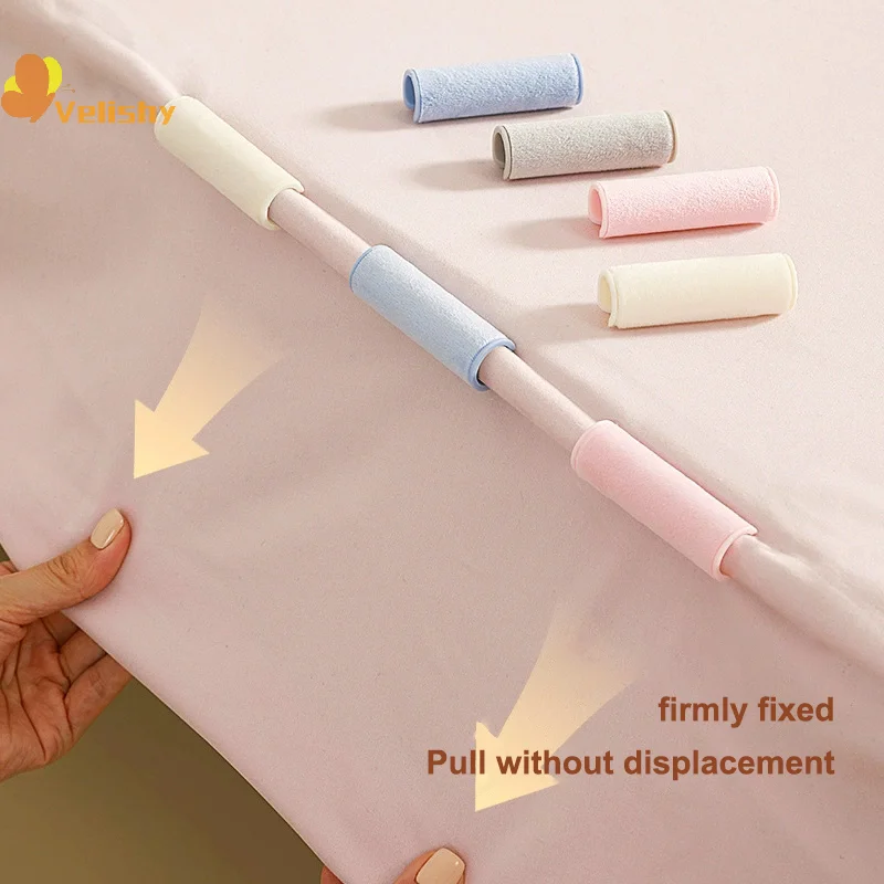 ​8Pcs Coral Fleece Bed Sheet Holders No Needle Anti-Slip Grippers, Invisible Strong Grip Clips To Stop Shifting Sheets​