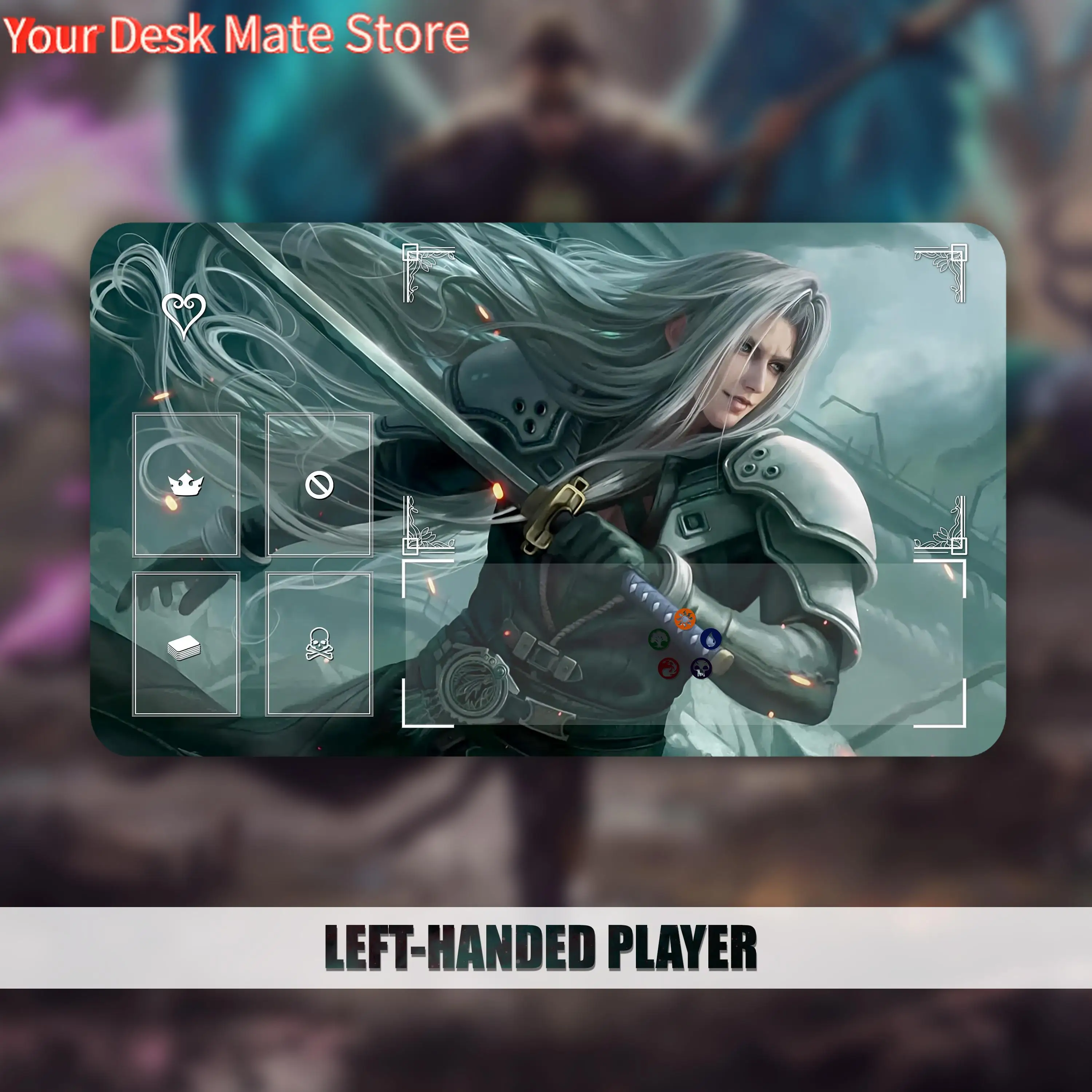 

Игровой коврик для мыши Final Fantasy Sephiroth, большой нескользящий настольный коврик, коврик для клавиатуры для геймеров, компьютерные аксессуары