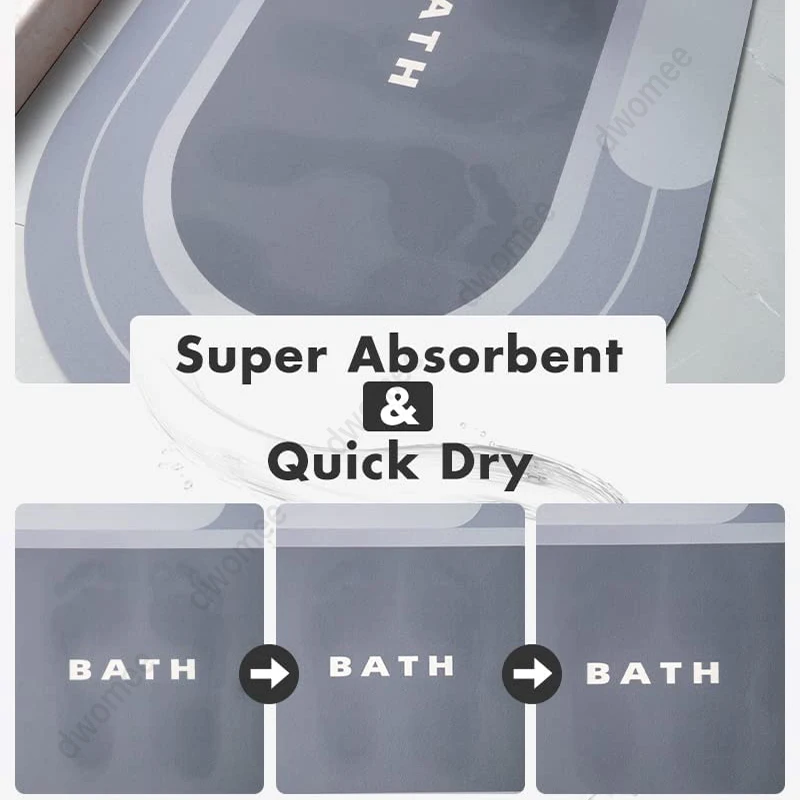 Super Absorbent Floor Mat Soft Carpet Slip-Resistant Bathing Room Rug Floor Door Quick-Dry Microfiber Bath Mats for Bathroom