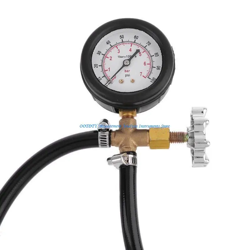 367D Pressure Gauge Injection Pressure Tester rofessional Pressure Test Measuring 0-100PSI 7BAR Durable