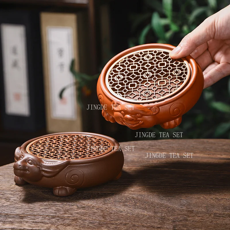 

Zhu Ni Gan Soaking Platform Purple Clay Teapot Mat Water Storage Pot Holder Kung Fu Teaset Holder Tea Ceremony Accessories