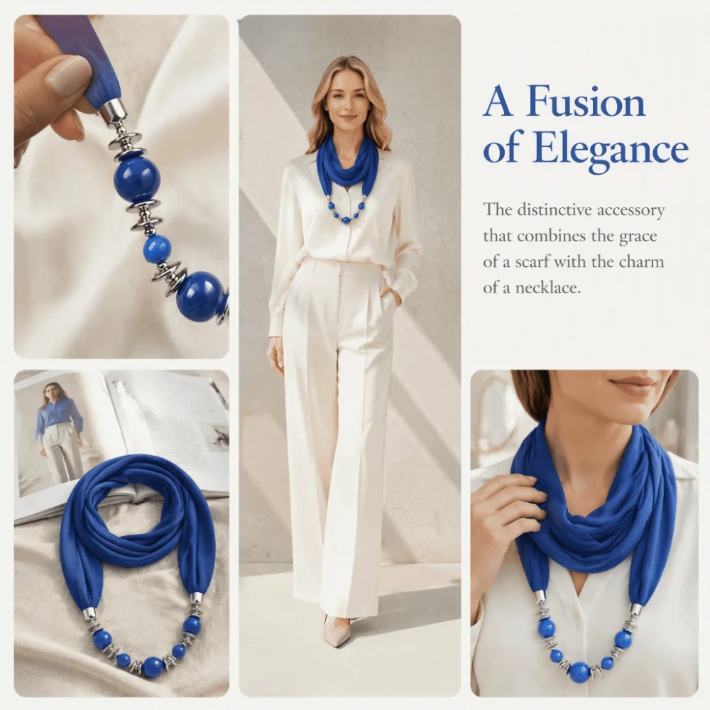 Nowy szalik z szyfonu z korali – Infinity Scarf Knit recenzja i cena