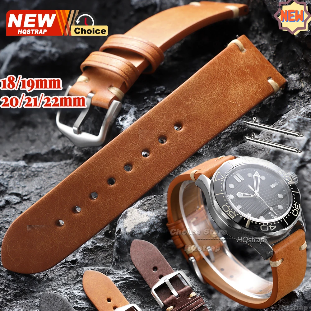 Schnellverschluss-Uhrenarmband 18mm 19mm 21mm 20mm 22mm Uhrenband für Seiko Armband für Rolex Smartwatch Lederarmband für Omega Gürtel