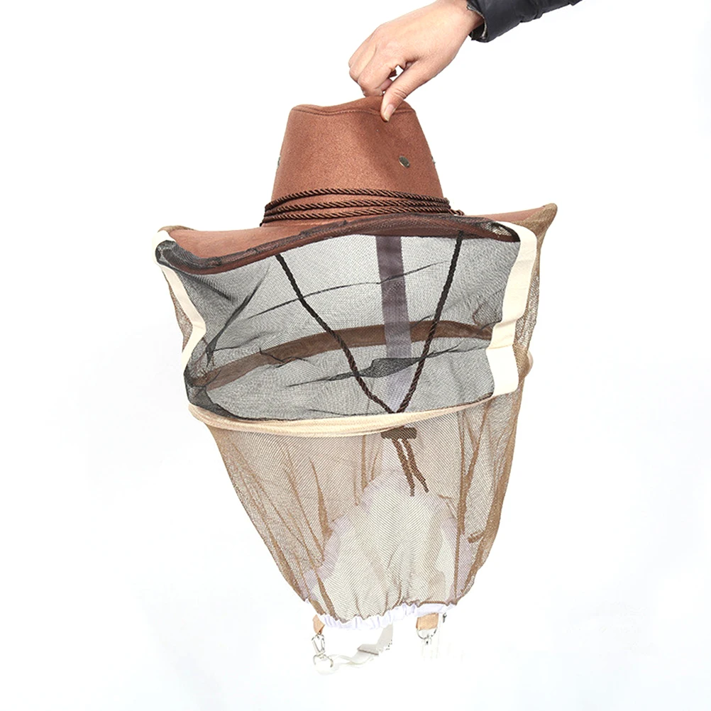 

Has Anti Bee Hat Keeping Hats Beehive Beekeeping Veil Beekeeper Supplies Brown with