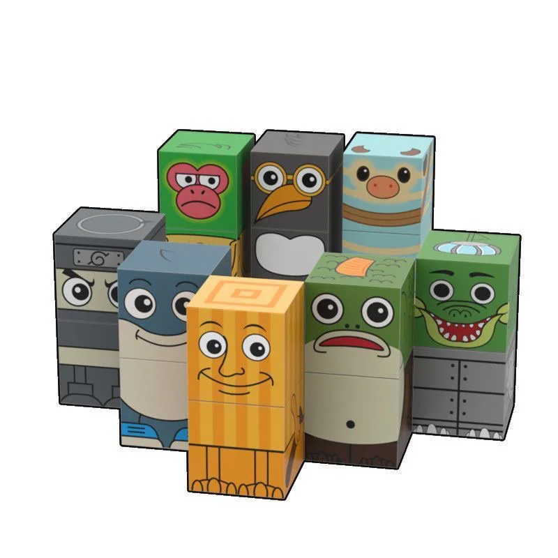 Blocchi magnetici del carattere AI Tung Tung tung sahur blocchi di costruzione di assemblaggio blocchi di costruzione del carattere gioco da tavolo