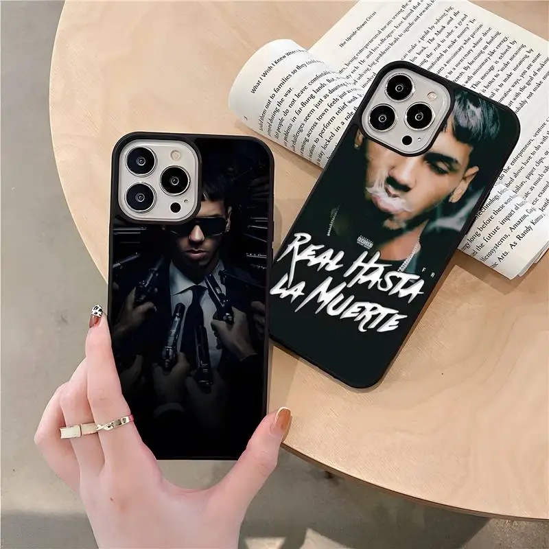 Rapper Anuel AA Real Hasta La Muerte Phone Case PC+TPU For Samsung S 22 Lite 2019 20 21 30 10 5G Note 7 8 9 Ultra