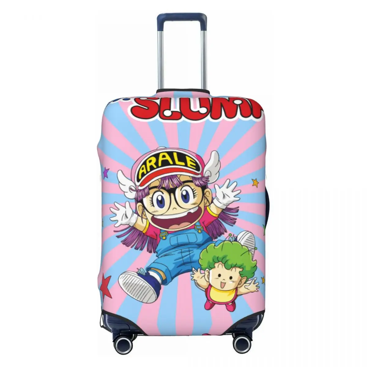 

Custom Dr. Slump Anime Manga Suitcase Cover Elastic Arale Norimaki And Gatchan Luggage Protective Covers for 18-32 inch