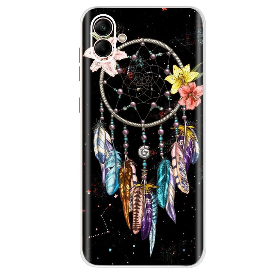 For Samsung Galaxy A04 Case Fashion Flower Cat Soft Silicone TPU Back Cover For Samsung A04s Phone Case GalaxyA04 A 04s Fundas