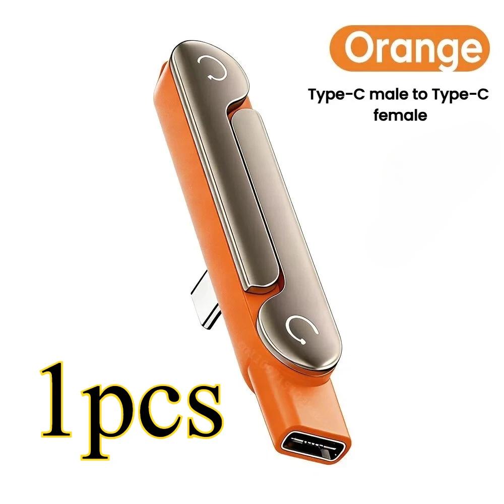 

1/2/3PCS USB C Phone Charging Bracket Adapter 240W Fast Charging OTG Type-C Male To USB-C Female Converter with Foldable Stand