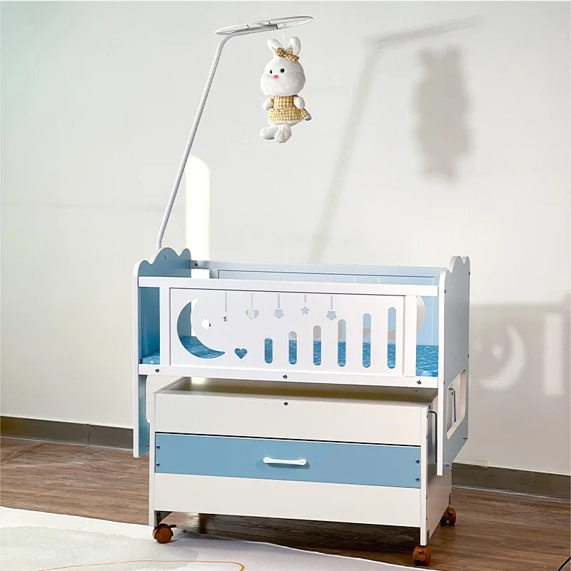 

Детская кроватка-люлька Cosleeper с функцией качания, передвижная, прикроватная, с органайзером для подгузников, деревянная, для новорожденных