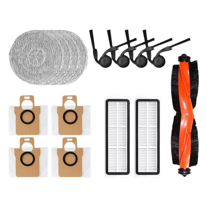 

【ESSENTIALS】Запасные части и аксессуары для робота-пылесоса Xiaomi OV21CN Robot Vacuum 5 PRO: основная и боковые щетки, салфетка для влажной уборки, HEPA-фильтр, мешок для сбора пыли.