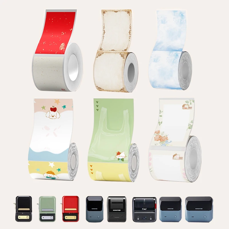 NIIMBOT B1/B21/B31/B4/B203/B3S Sticky Note Journal Label Printing Paper Self-adhesive Creative Cute Memos Notes Message Sticker