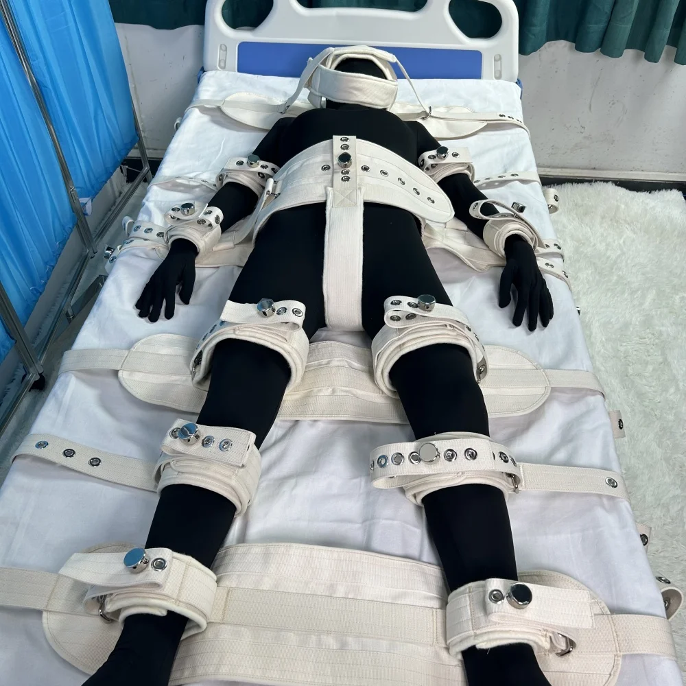 Medical Restraint Belt for Bed Asylum Restraints Set Dementia Care Safety System Guard Fixation Strap Psychiatric Patients