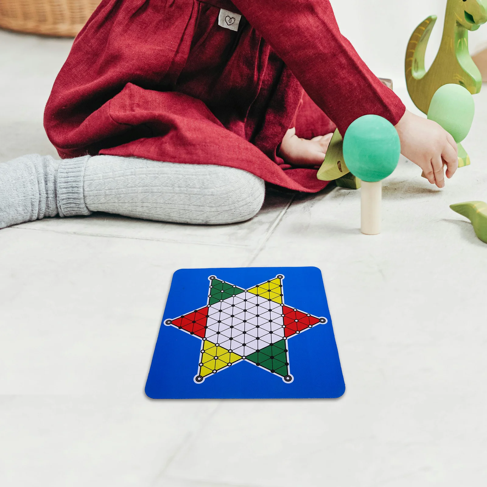 

Convenient Foldable Chessboard Chinese Checker Chessboard Game Supplies Smooth Comfortable Practical Reusable Chess