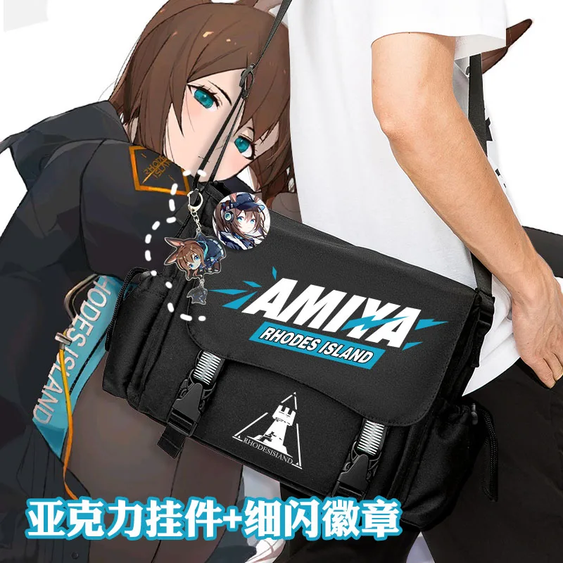 

Game Arknights Anime Cos Texas Amiya Lappland Exusiai 2025 Commuting Leisure Unisex Tooling Tutorial One Shoulder Bag Gift
