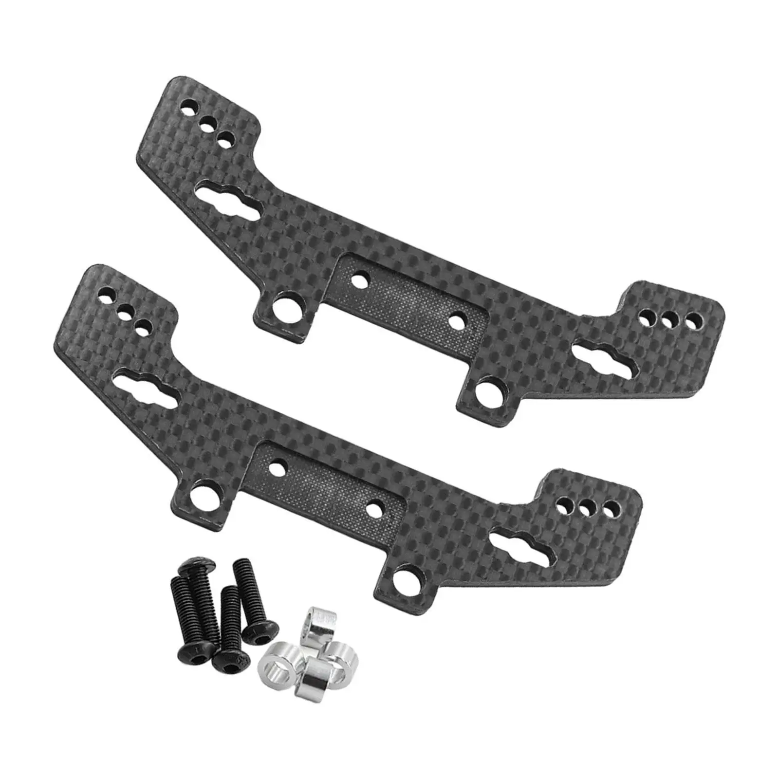 

2 Pieces Carbon Fiber Shock Damper Mount Shock Tower Replace Parts for TT02 TT02R 1: 10 RC Car Professional