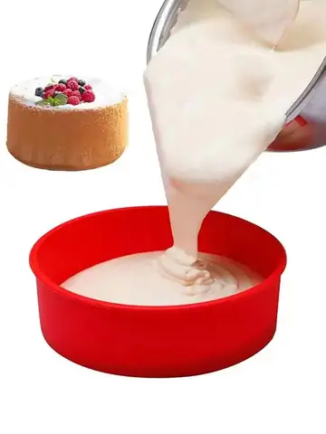 4/6/8inch Silicone Cake Mold Tray Pans Round Baking Mold Kitchen Silicone Nonstick Baking Pans Reusable Cake Pans Bakingt Tools