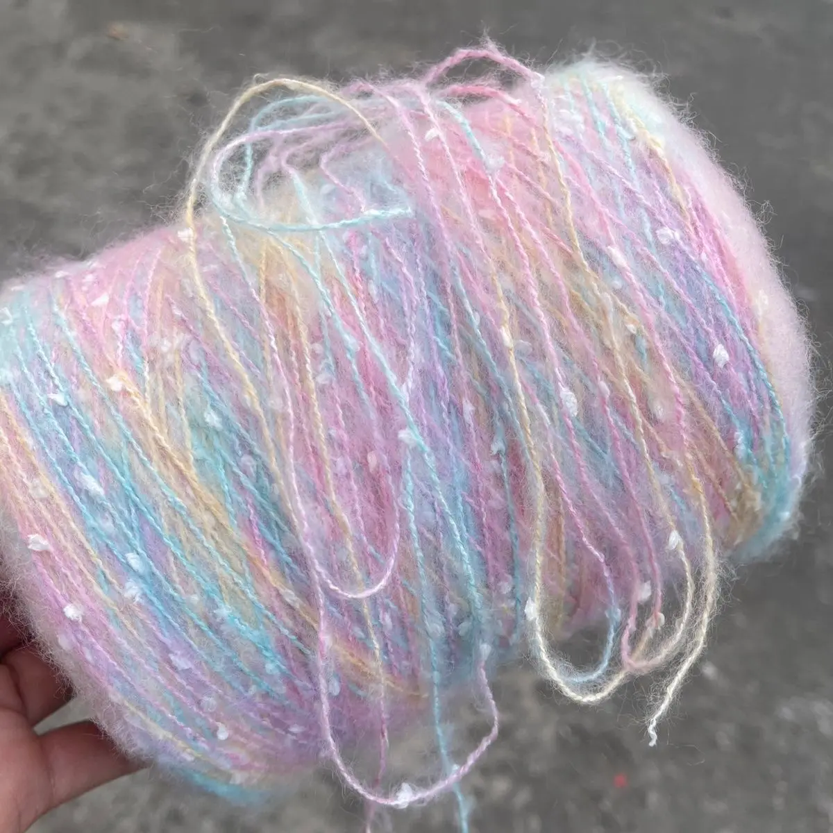 500g/Piece Starry Sky Variegated Gradient Mohair Yarn for DIY Hand Knitting Rainbow Sweaters Shawls Hats and Scarves