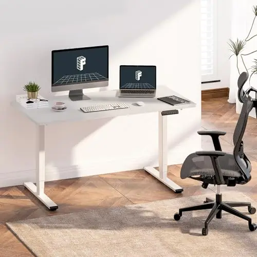 E6 3-Stage Dual Motor Electric Standing Desk 48 x 30 Sit Stand Up Desk, Holds 220 lbs, Adjustable Height w/Memory Presets from