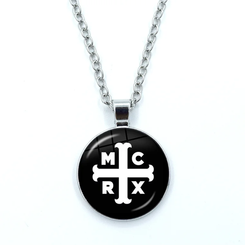 Rock Band My Chemical Romance I Love Mcr Dead Hip Hop Punk Glass Dome Cabochon Pendant Fashion Crystal Jewelry