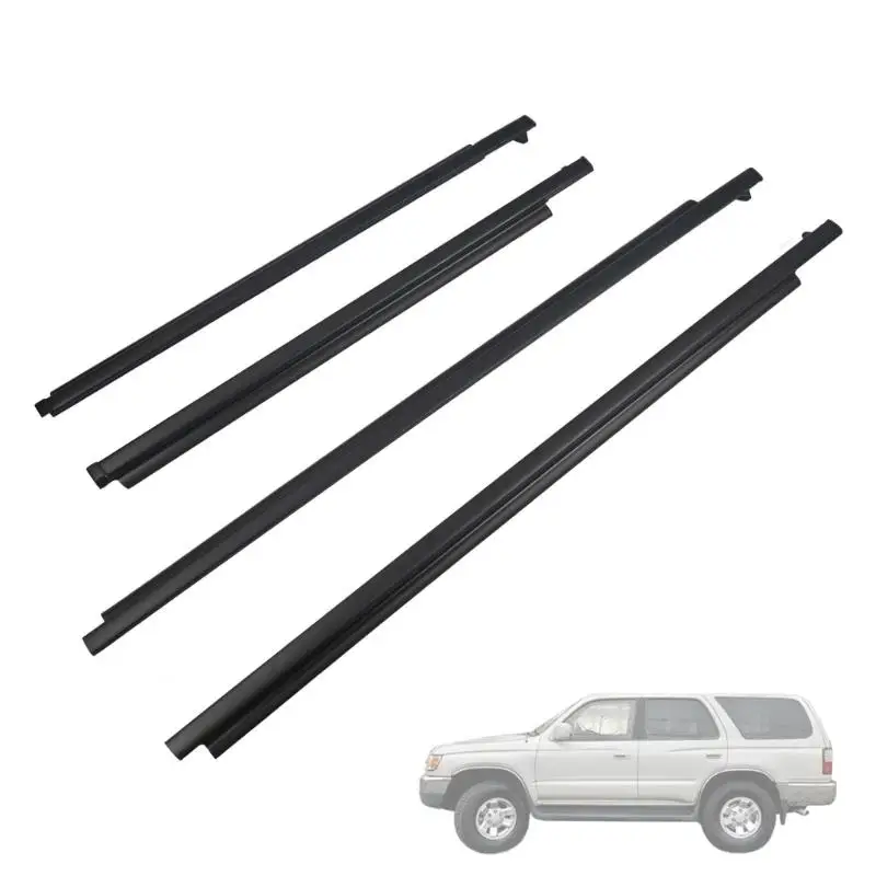 68161-35010 Outer Door Window Weatherstrip Seal Set, 4 Piece Rubber Service Use