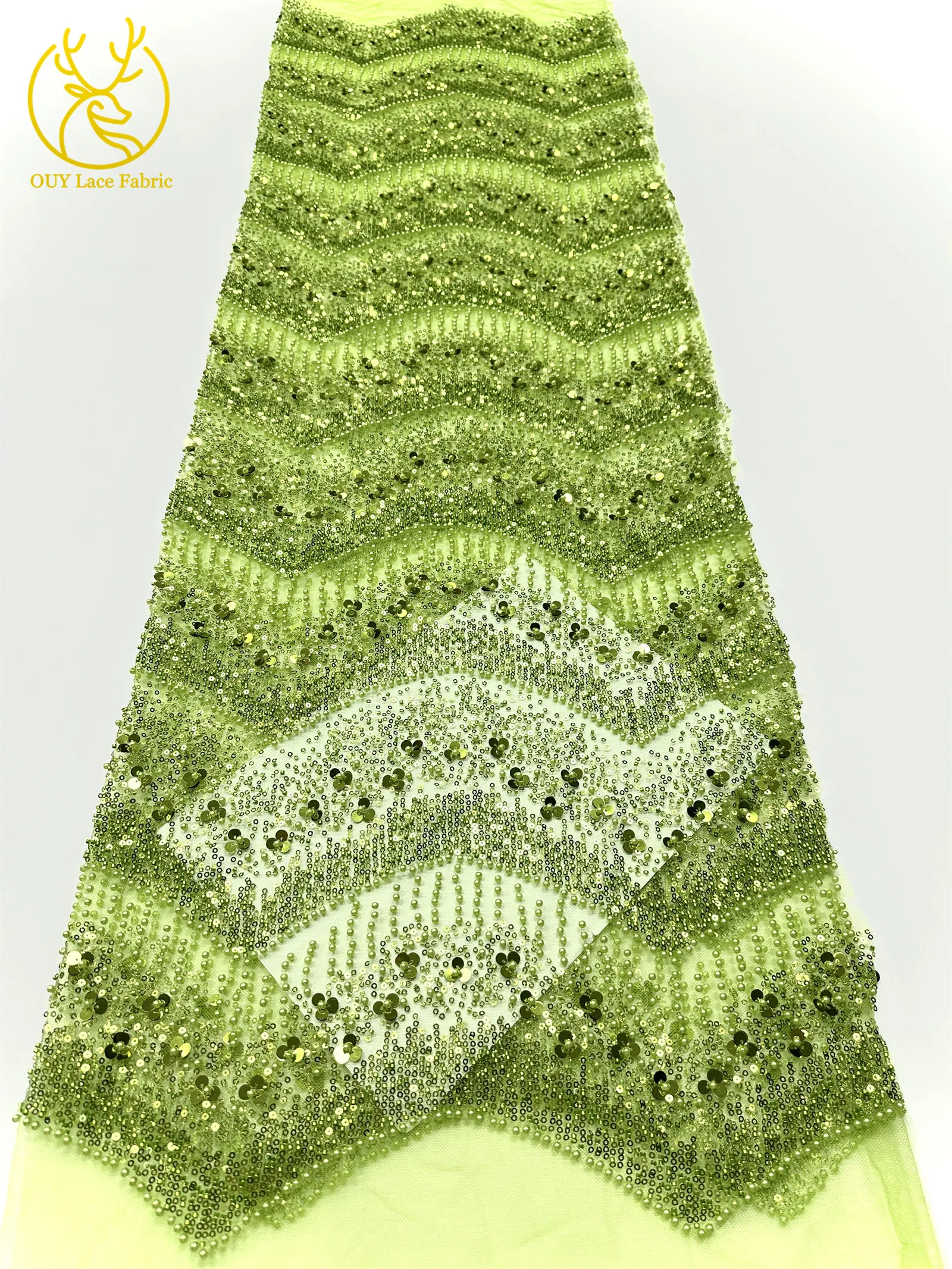 France Elegant Fashion Pink Handmade Beaded Lace Fabric 2025 Africa Nigeria Sequins Mesh Lace Fabric For Wedding Dresses 5 Yards