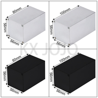 Aluminum Enclosure 56*56*80/100mm Integrated Waterproof Box Silver/Black Case Electronic Box DIY Power Housing Instrument