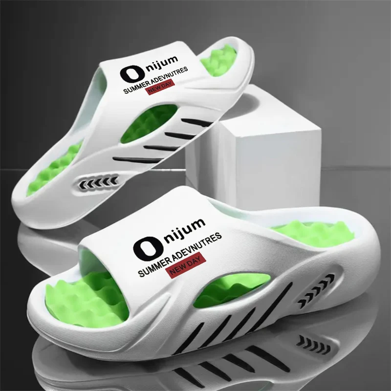 

Men's Slippers EVA Non-slip Slides Fashion Casual Slippers Open Toe Men's Slides Sandals Outdoor Hole Shoes Male Larger size