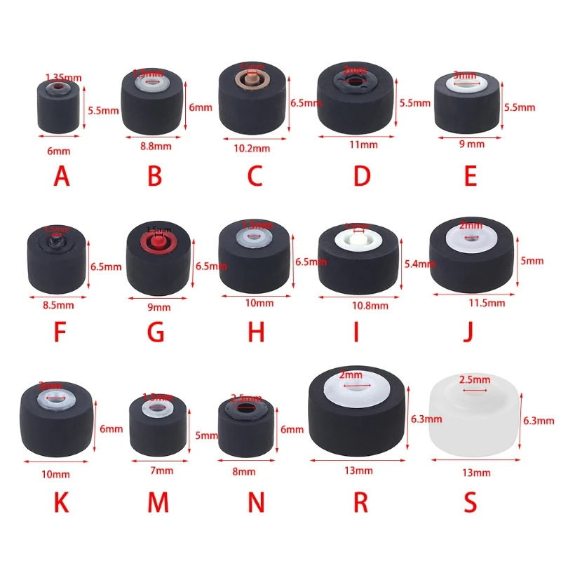 5 แพ็คความดัน CASSETTE Belt Pulley Recorder เข็มขัดสำหรับเครื่องเล่นสเตอริโอรถ Retractor กดเข็มขัด Deck