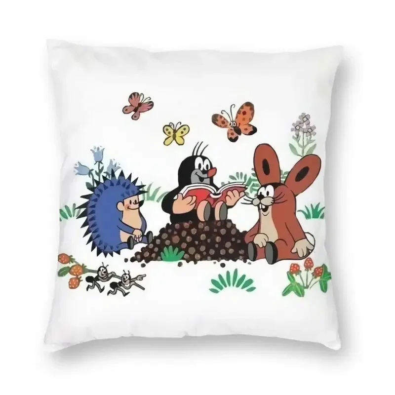 Soft Mole Krtek Cartoon Comic Throw Pillow Case Home Decorative Cute Little Maulwurf Cushion Cover Pillowcover for Living Room