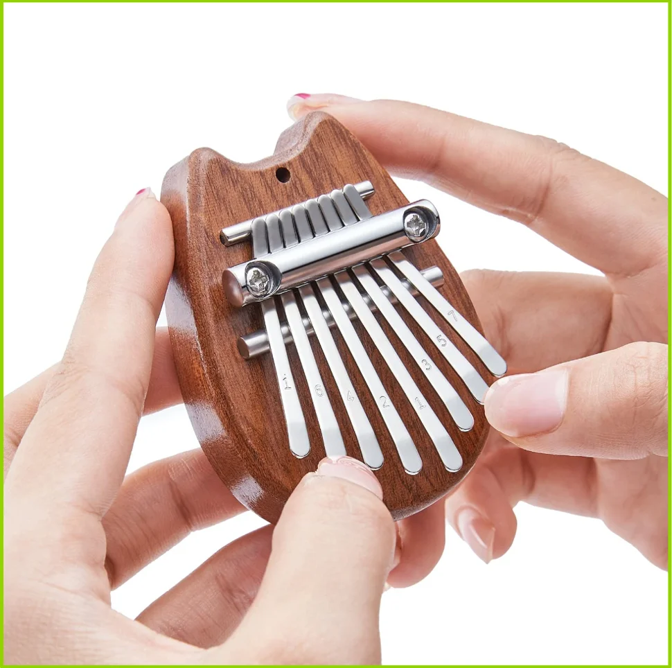 Mini Kalimba 8 Key Thumb Piano 1 Pack Totoro Style Cute Instrument Portable Exquisite Gift Set for Kids