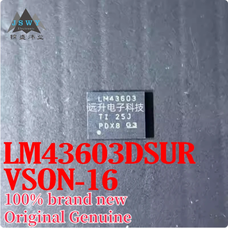 

(3/30 pcs) LM43603DSUR LM43603 QFN16 Converter and Switching Regulator Brand New Free Shipping