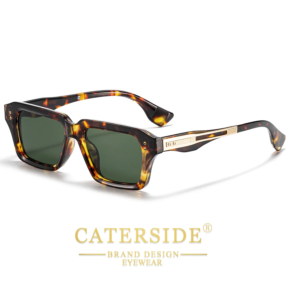 CATERSIDE Neue quadratische Sonnenbrille für Herren, Premium-PC-Rahmen mit Metallbügel, UV400, für Damen, Retro-Mode, Fahrdekoration, Brillen – Detail 31