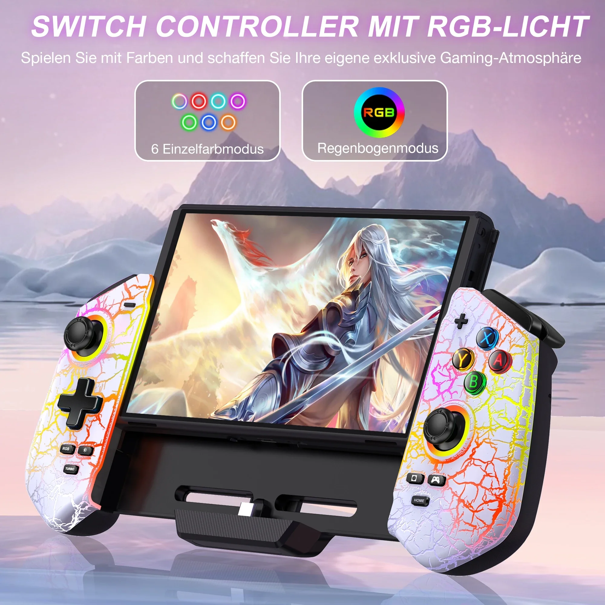 JC302 وحدة تحكم التبديل اللاسلكية التبديل برو تحكم يده مع أعواد تأثير القاعة مقبض كبير تحكم للتبديل/OLED #2