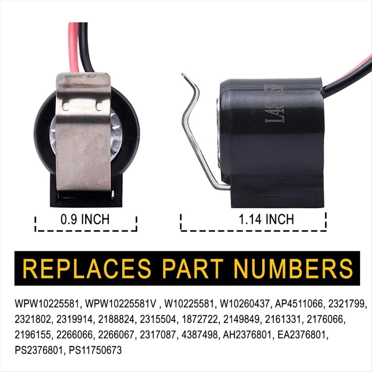 Termostato de descongelación bimetálico para refrigerador A39MM W10225581, ajuste exacto para Whirlpool, Sears, refrigerador