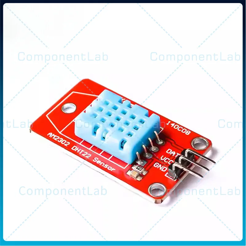 10-50pcs DHT11 temperature and humidity sensor module, 39mm through-hole type red board, 5 grams lightweight