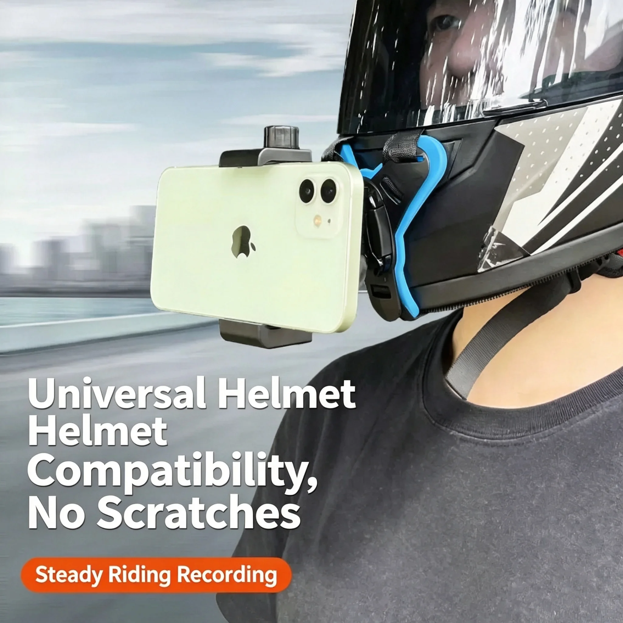 Motorcycle Helmet Chin Holder for GoPro Hero DJI Action Insta360 Phone POV Live Record First Person Shooting Mount Accessory Kit