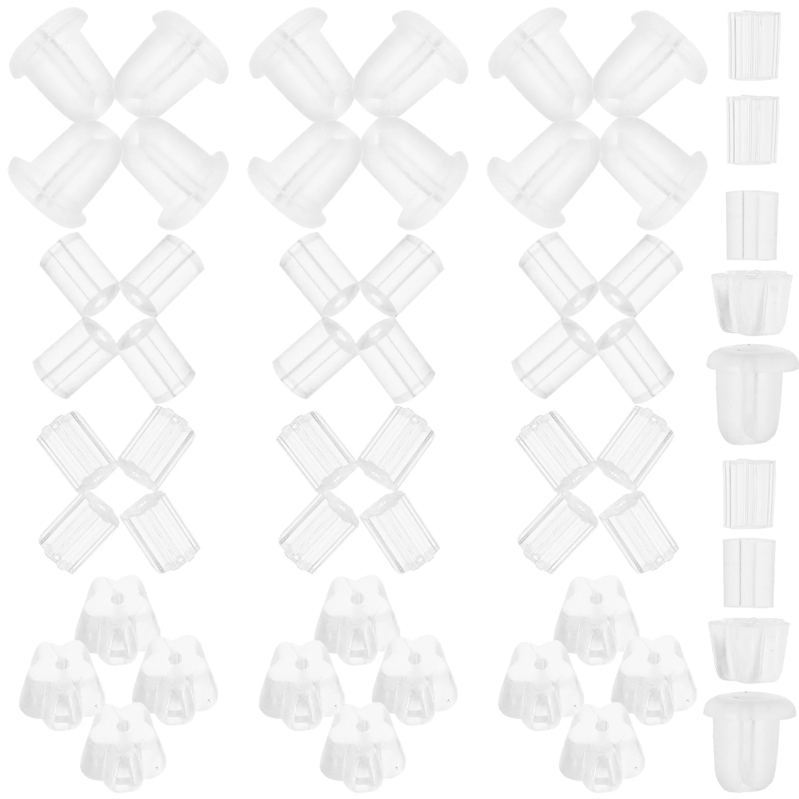

Silicone Earring Backs Clear Hypoallergenic Findings for Studs Heavy Support Locking Parts Accessories Jewelry