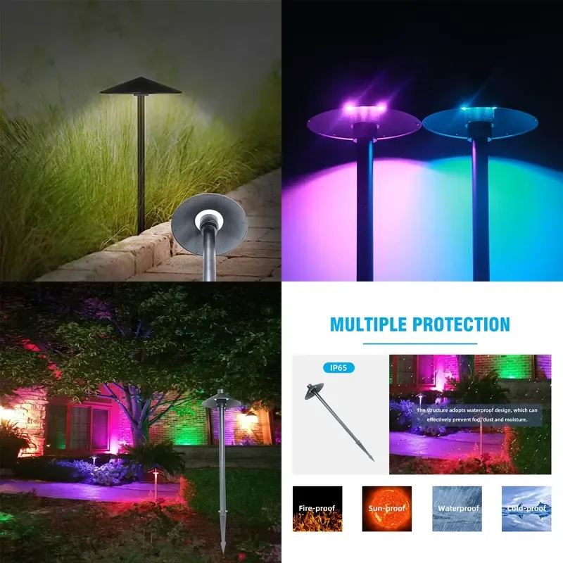 Sanly floor lamp, umbrella garden lamp LED lamp, outdoor lamp, garden lamp LED street lamp post, with intelligent Wifi